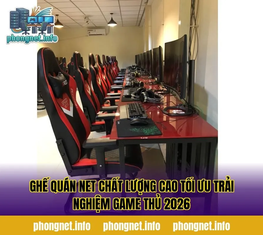 Ghế Quán Net Chất Lượng Cao Tối Ưu Trải Nghiệm Game Thủ 2026