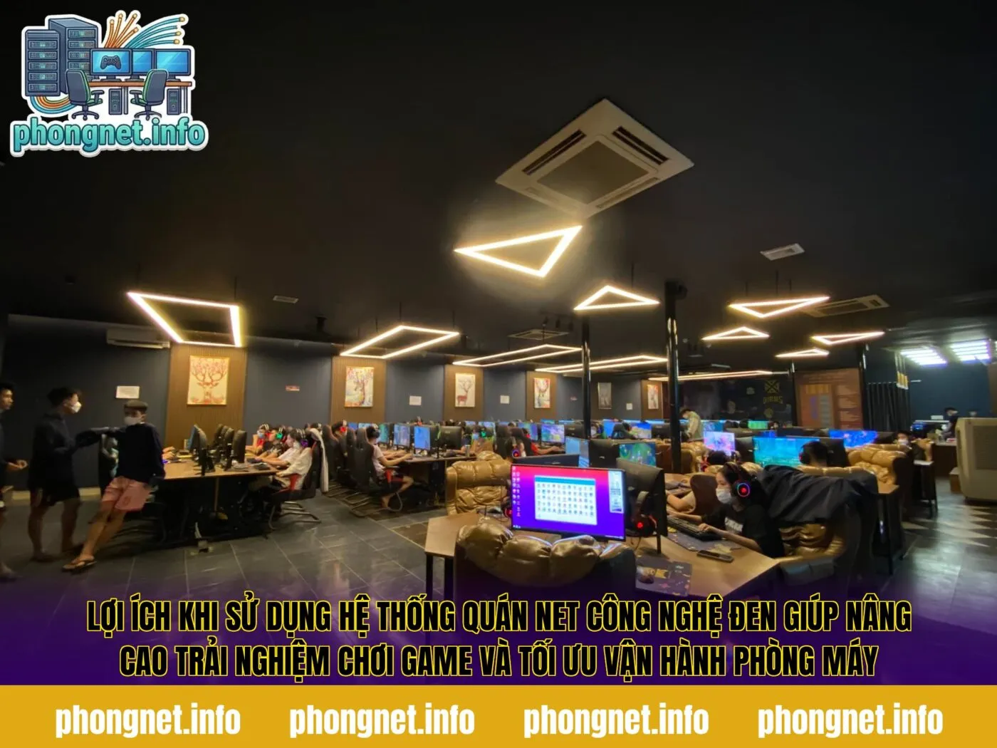 Lợi ích khi sử dụng hệ thống quán net công nghệ đen giúp nâng cao trải nghiệm chơi game và tối ưu vận hành phòng máy