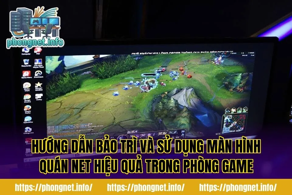 Hướng dẫn bảo trì và sử dụng màn hình quán net hiệu quả trong phòng game
