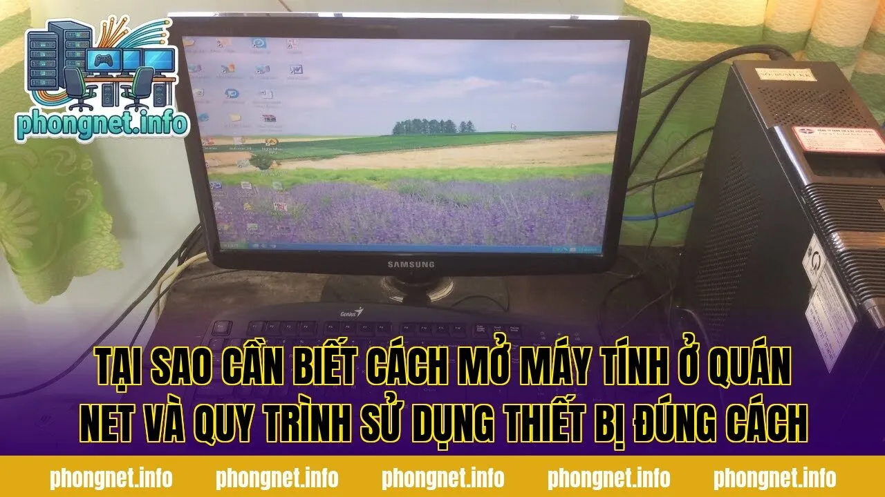 Tại sao cần biết cách mở máy tính ở quán net và quy trình sử dụng thiết bị đúng cách