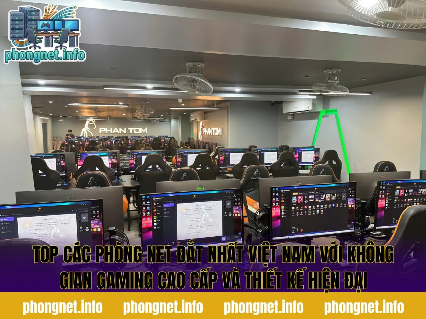 Top các phòng net đắt nhất Việt Nam với không gian gaming cao cấp và thiết kế hiện đại